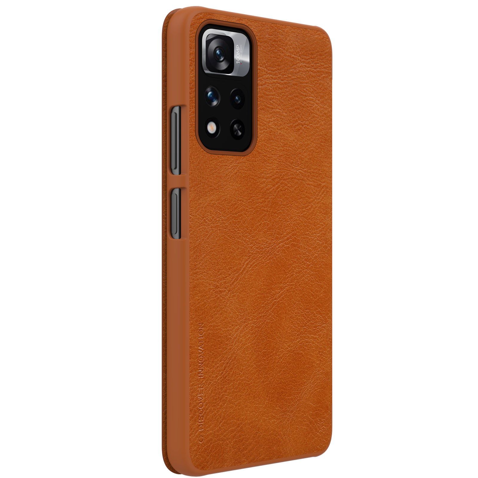 Pokrowiec sk�rzany Nillkin Qin br�zowy Xiaomi Redmi Note 11 Pro Plus 5G / 4
