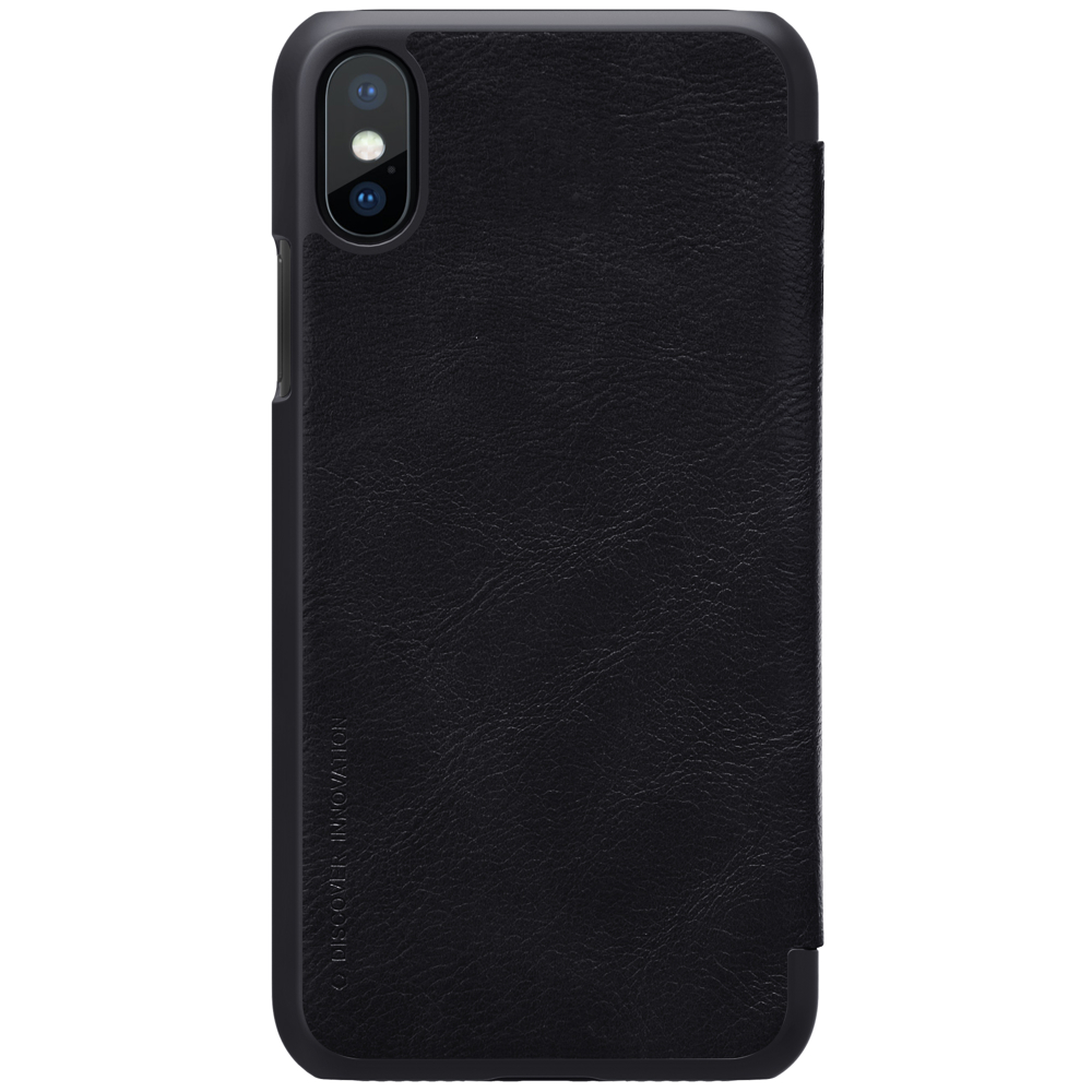 Pokrowiec skórzany Nillkin Qin czarny Apple iPhone X / 3 Pokrowiec skórzany Nillkin Qin czarny Apple iPhone X / 3