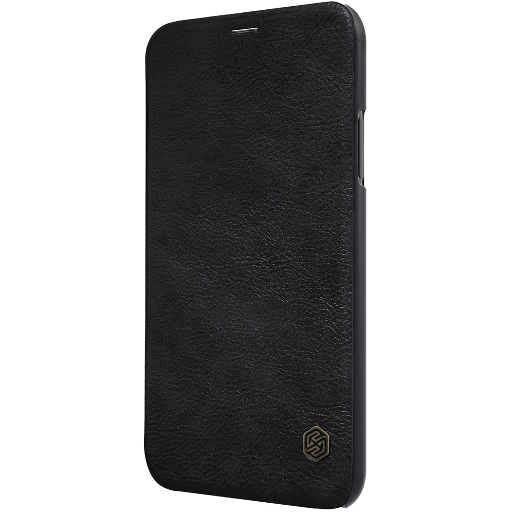 Pokrowiec skórzany Nillkin Qin czarny Apple iPhone XS / 4 Pokrowiec skórzany Nillkin Qin czarny Apple iPhone XS / 4