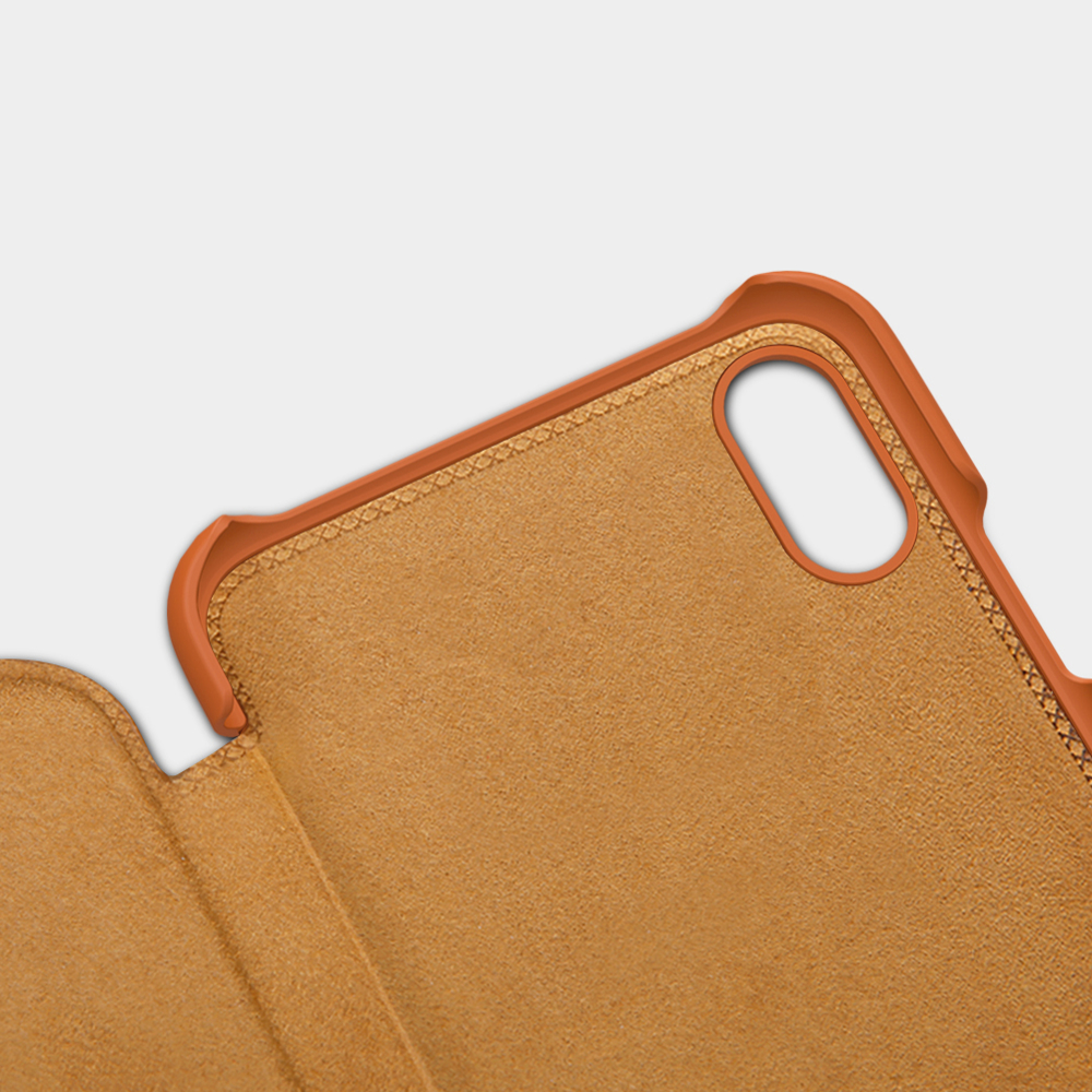 Pokrowiec sk�rzany Nillkin Qin czarny Apple iPhone XS Max / 11