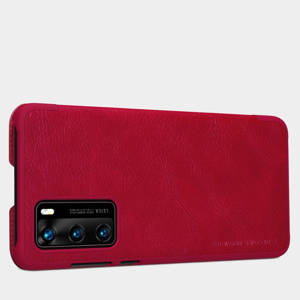 Pokrowiec skórzany Nillkin Qin czarny Huawei P40 Lite / 7 Pokrowiec skórzany Nillkin Qin czarny Huawei P40 Lite / 7