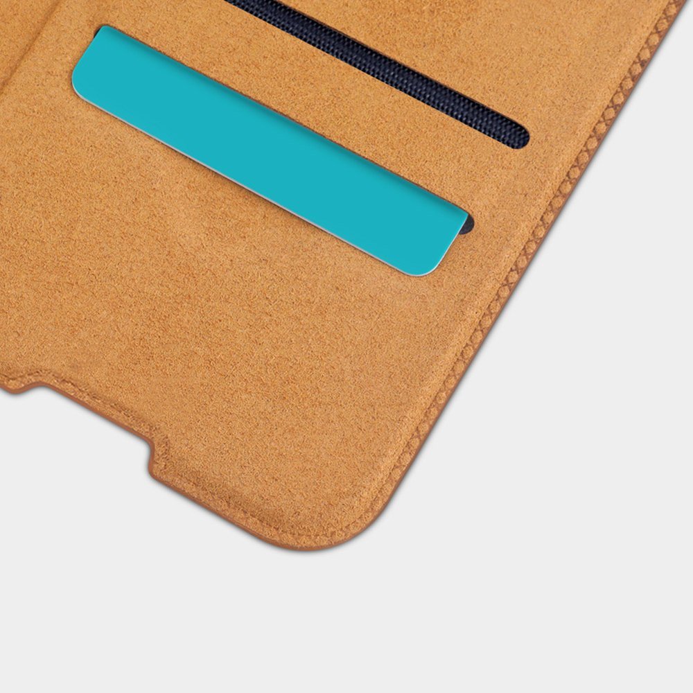 Pokrowiec skórzany Nillkin Qin czarny Huawei P40 Lite / 9 Pokrowiec skórzany Nillkin Qin czarny Huawei P40 Lite / 9