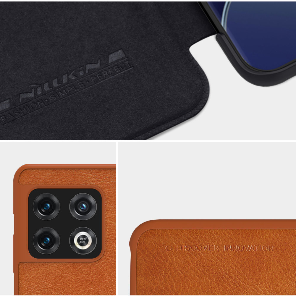 Pokrowiec sk�rzany Nillkin Qin czarny OnePlus 10 Pro / 12