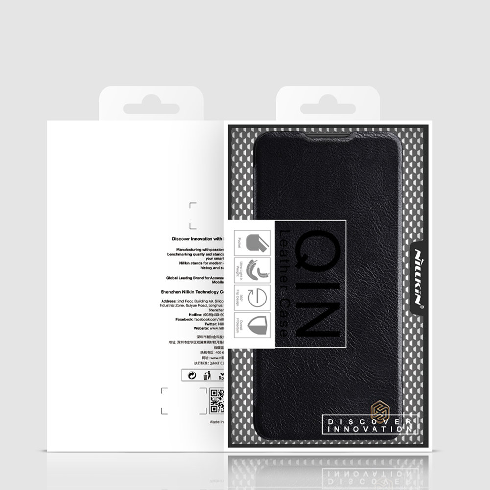 Pokrowiec skrzany Nillkin Qin czarny OnePlus 10 Pro / 5