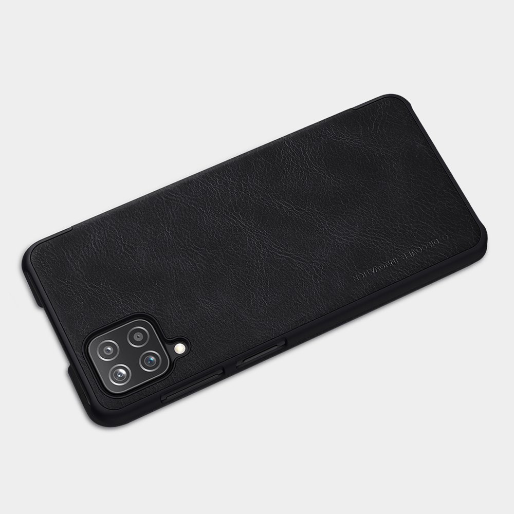 Pokrowiec skórzany Nillkin Qin czarny Samsung Galaxy A12 / 8 Pokrowiec skórzany Nillkin Qin czarny Samsung Galaxy A12 / 8