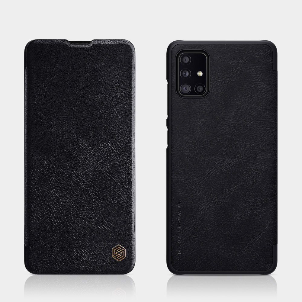 Pokrowiec sk�rzany Nillkin Qin czarny Samsung A51 5G / 6