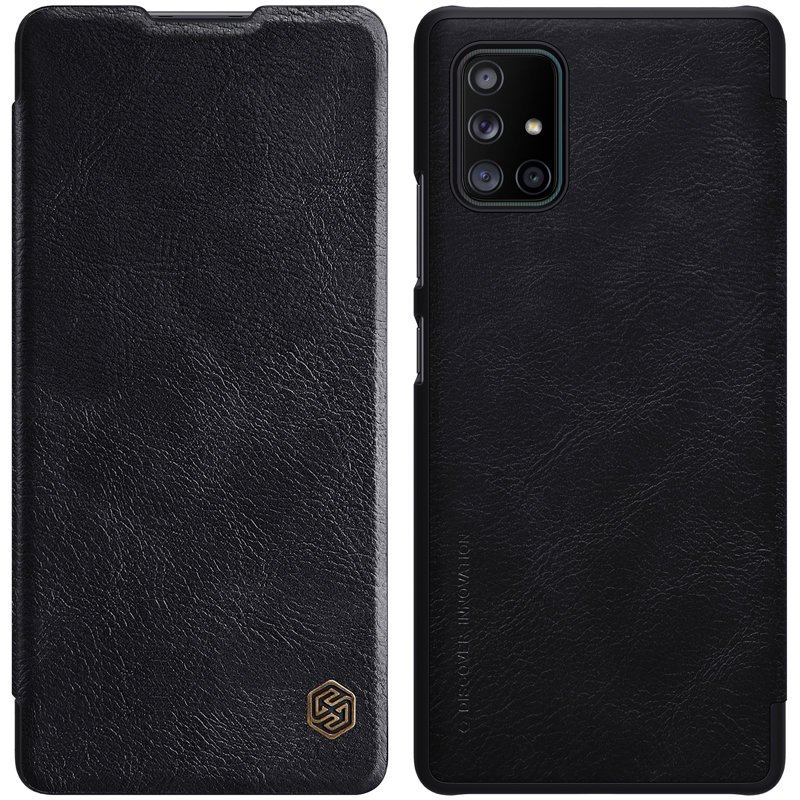 Pokrowiec sk�rzany Nillkin Qin czarny Samsung A71 5G