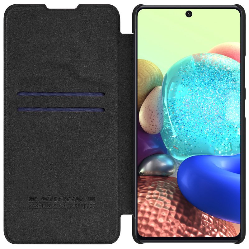 Pokrowiec sk�rzany Nillkin Qin czarny Samsung A71 5G / 2