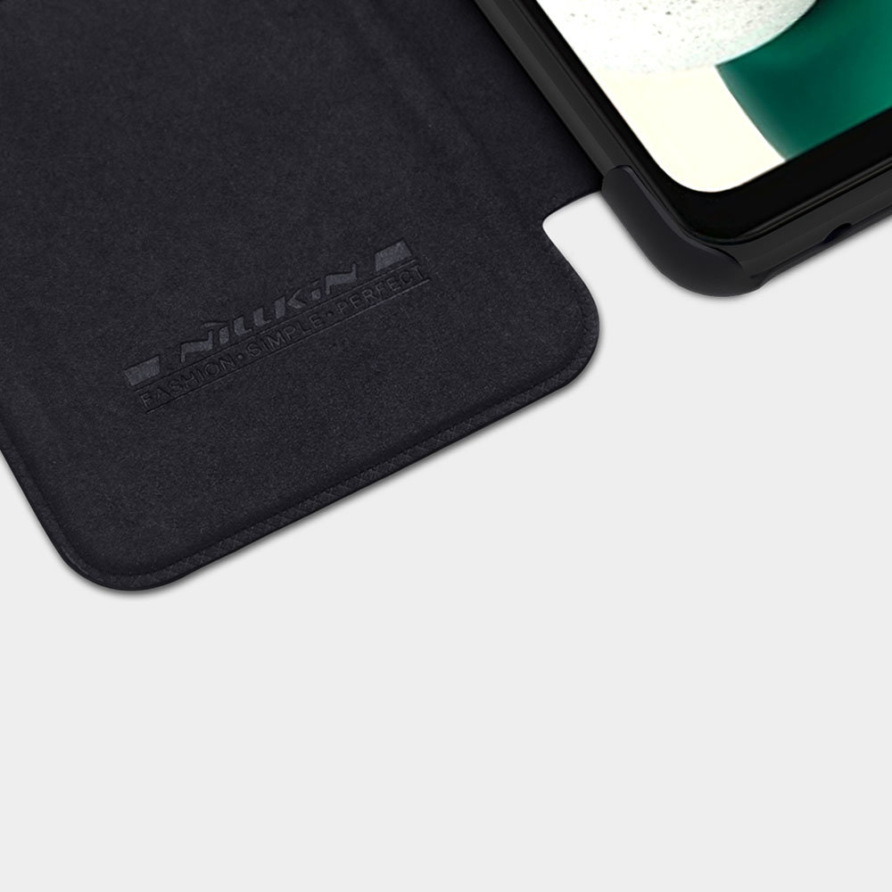 Pokrowiec skórzany Nillkin Qin czarny Samsung Galaxy A13 5G / 12 Pokrowiec skórzany Nillkin Qin czarny Samsung Galaxy A13 5G / 12