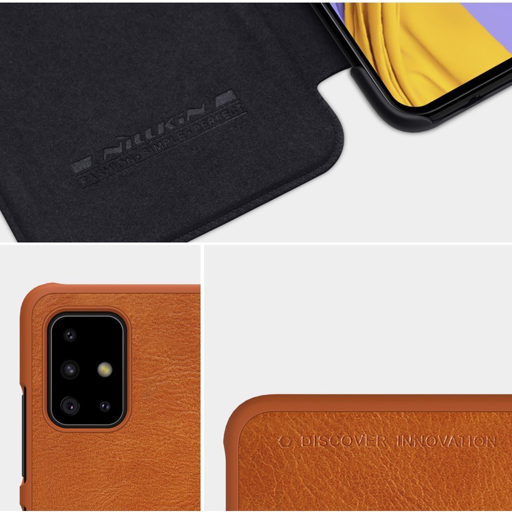 Pokrowiec skórzany Nillkin Qin czarny Samsung Galaxy A51 / 9 Pokrowiec skórzany Nillkin Qin czarny Samsung Galaxy A51 / 9