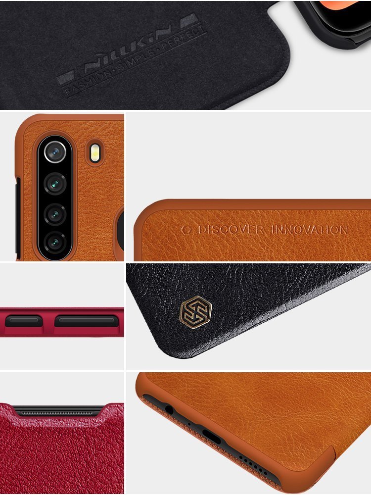 Pokrowiec sk�rzany Nillkin Qin czarny Samsung Galaxy M30s / 12