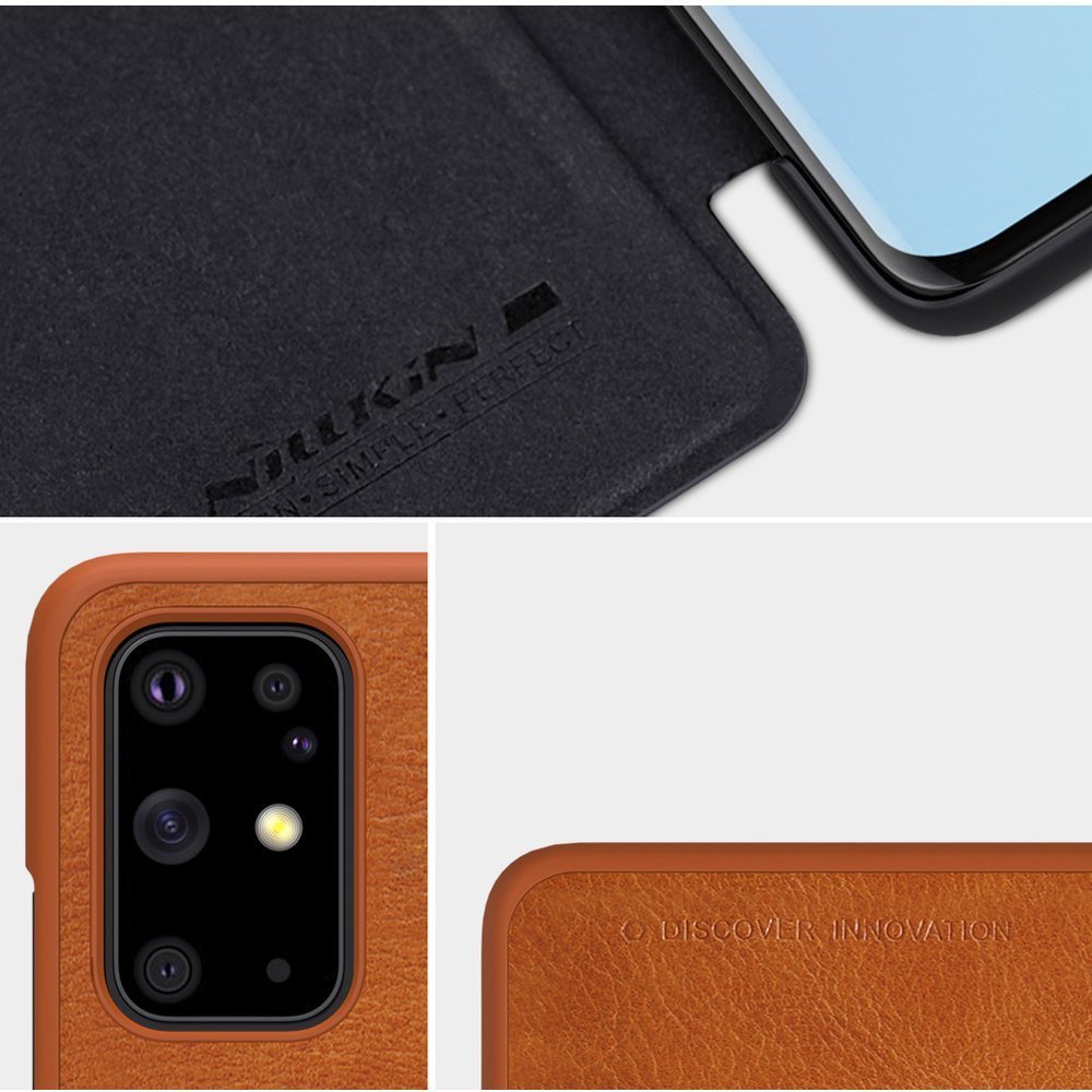 Pokrowiec skórzany Nillkin Qin czarny Samsung Galaxy S20 Plus / 12 Pokrowiec skórzany Nillkin Qin czarny Samsung Galaxy S20 Plus / 12