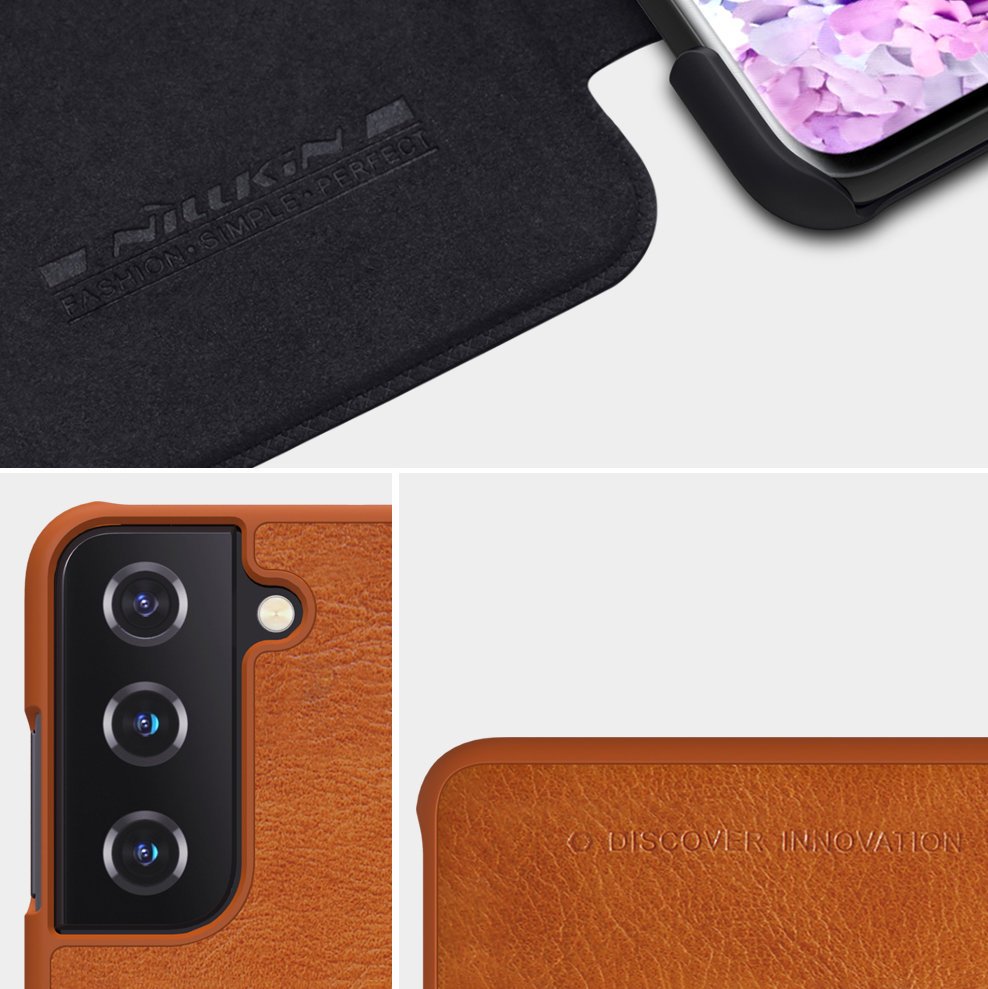 Pokrowiec sk�rzany Nillkin Qin czarny Samsung Galaxy S21 Plus 5G / 12