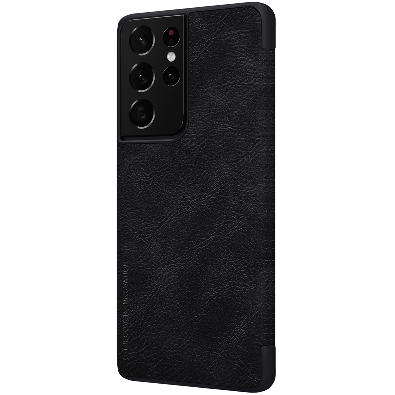 Pokrowiec sk�rzany Nillkin Qin czarny Samsung Galaxy S21 Ultra 5G / 3