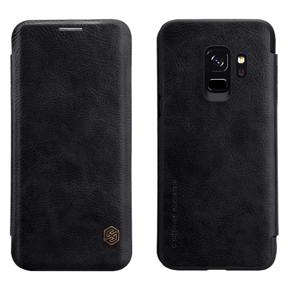 Pokrowiec sk�rzany Nillkin Qin czarny Samsung Galaxy S9