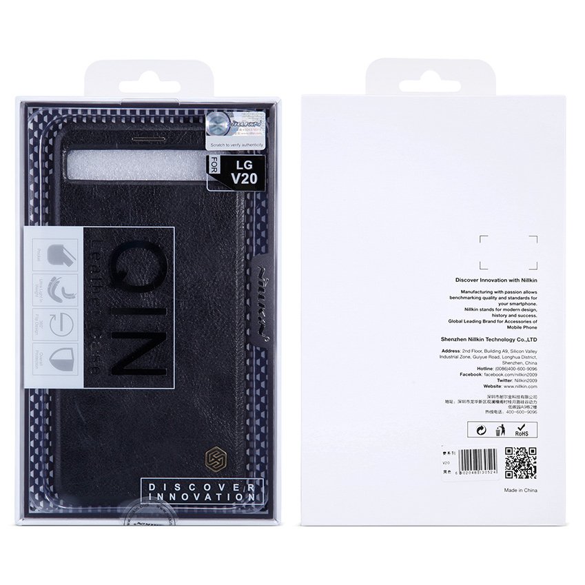 Pokrowiec sk�rzany Nillkin Qin czarny Samsung Galaxy S9 / 10