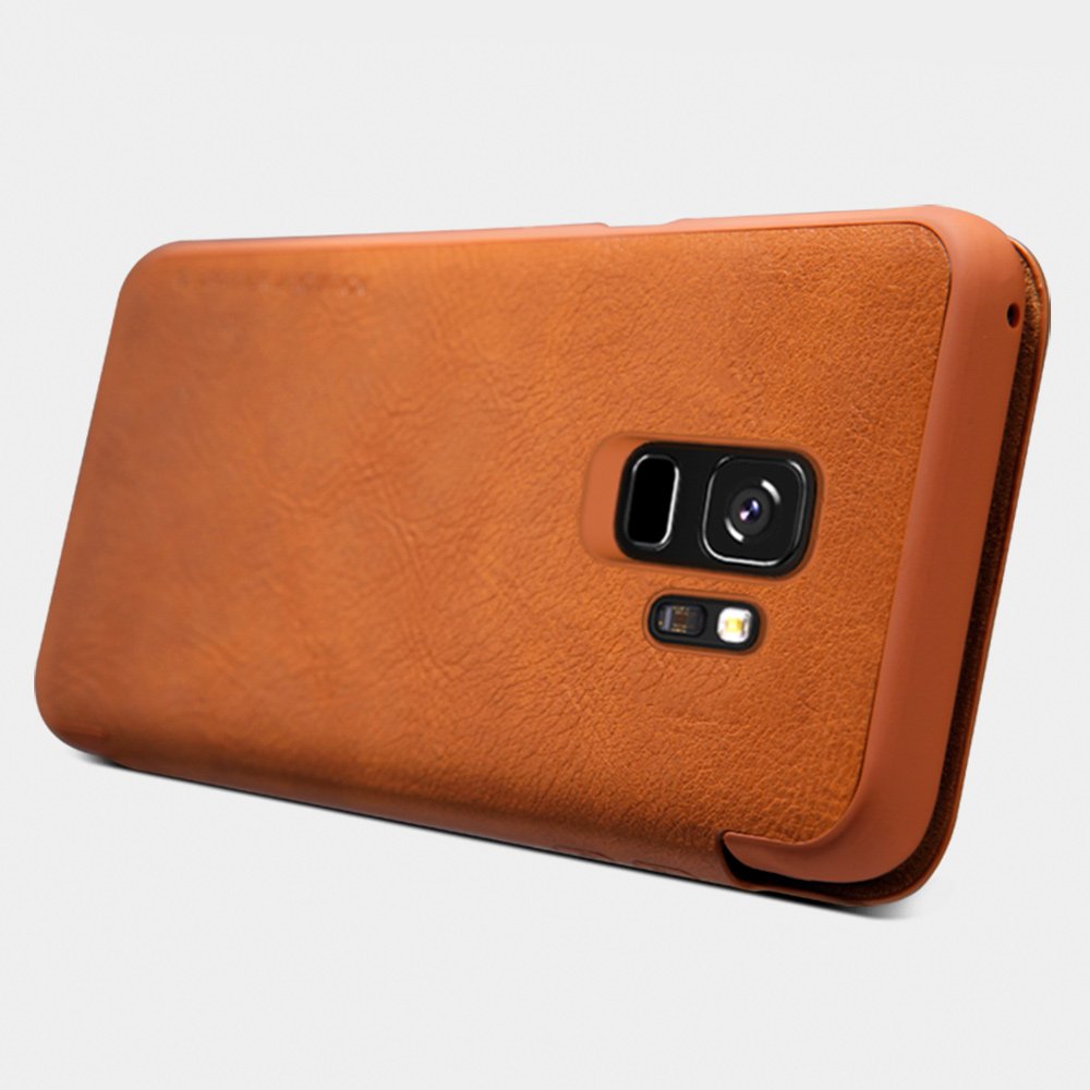 Pokrowiec sk�rzany Nillkin Qin czarny Samsung Galaxy S9 / 3