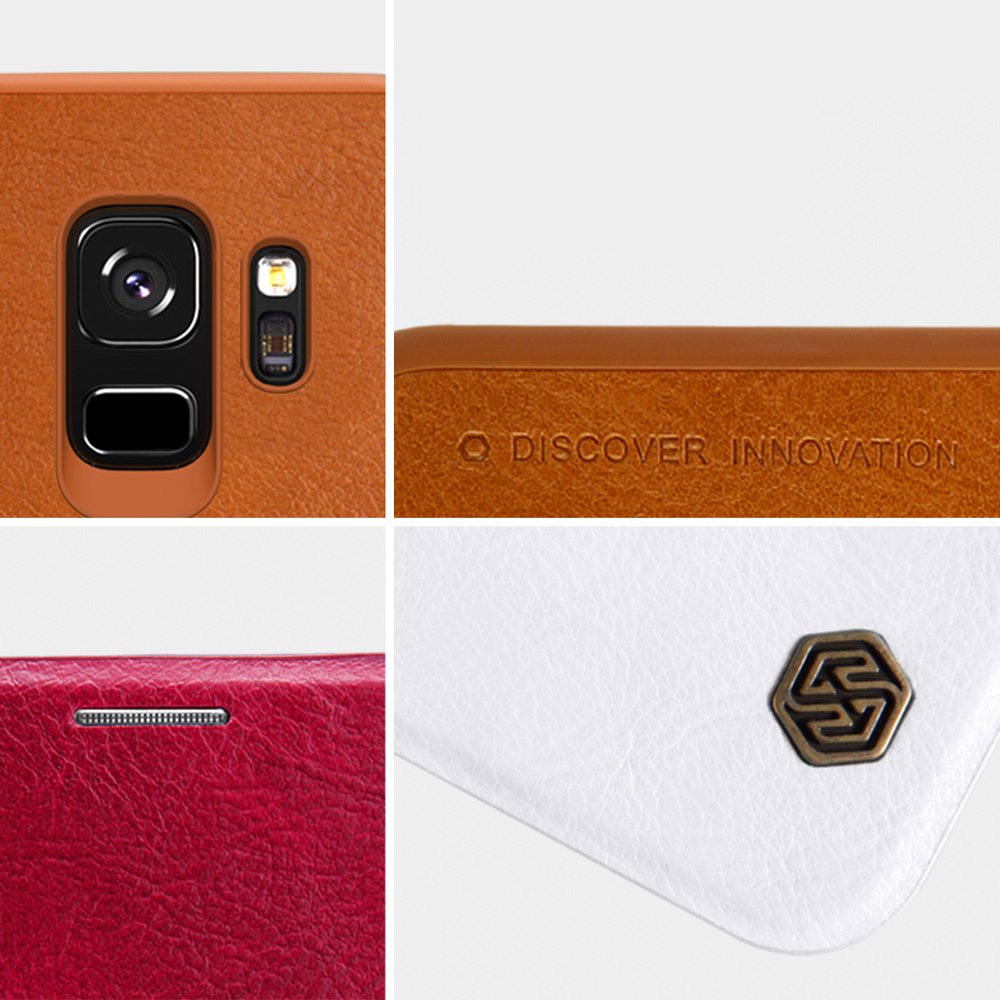 Pokrowiec sk�rzany Nillkin Qin czarny Samsung Galaxy S9 / 6