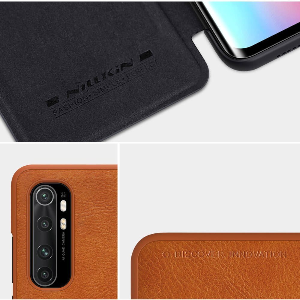 Pokrowiec sk�rzany Nillkin Qin czarny Xiaomi Mi Note 10 Lite / 11