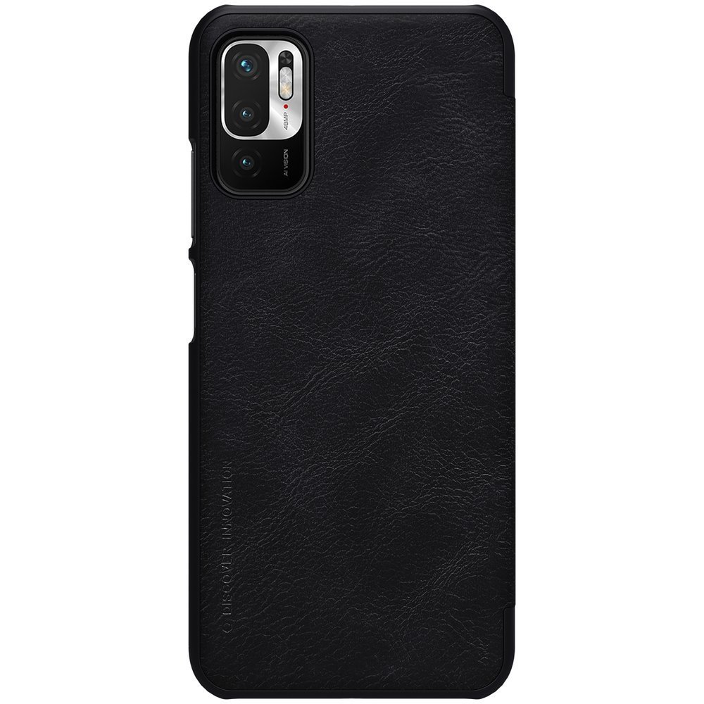 Pokrowiec sk�rzany Nillkin Qin czarny Xiaomi Redmi Note 10 5G / 2