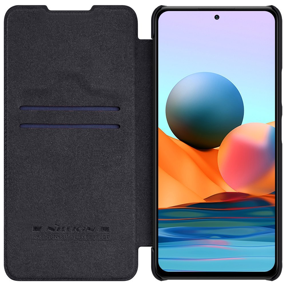 Pokrowiec sk�rzany Nillkin Qin czarny Xiaomi Redmi Note 10 Pro / 6