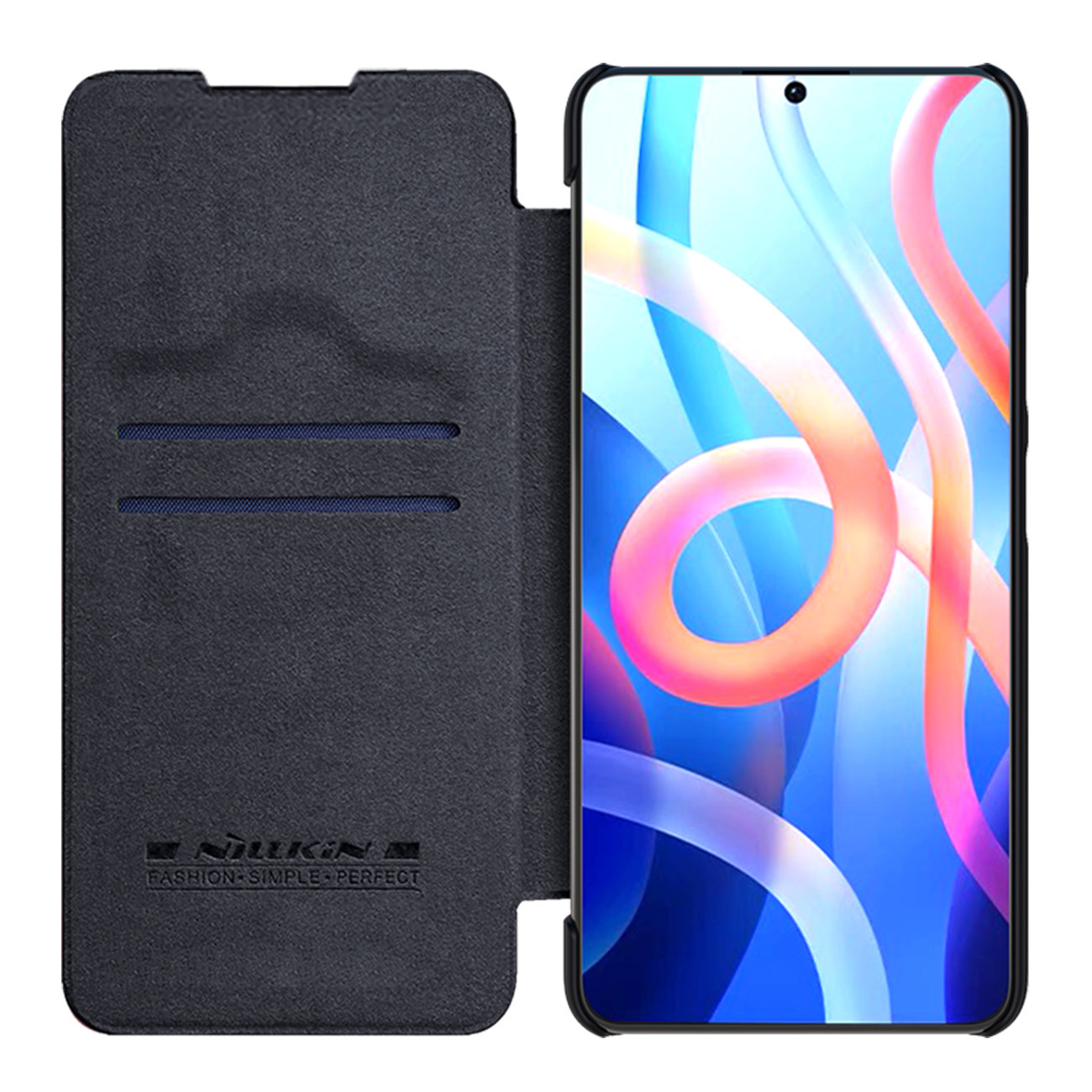 Pokrowiec sk�rzany Nillkin Qin czarny Xiaomi Redmi Note 11T 5G / 7
