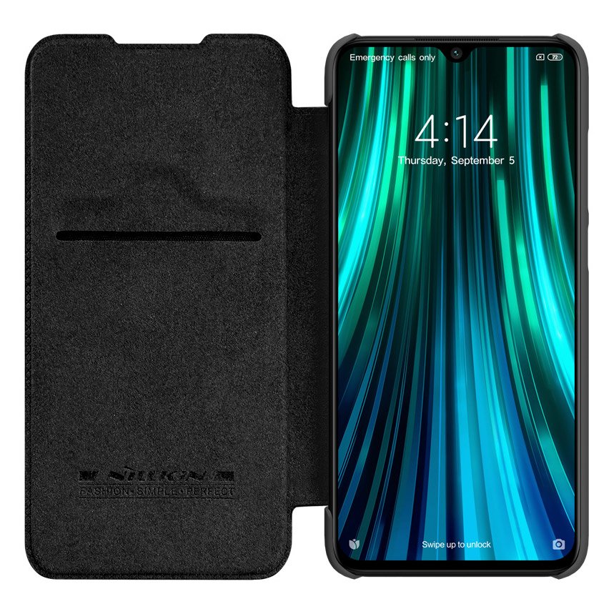 Pokrowiec skórzany Nillkin Qin czarny Xiaomi Redmi Note 8 Pro / 5 Pokrowiec skórzany Nillkin Qin czarny Xiaomi Redmi Note 8 Pro / 5