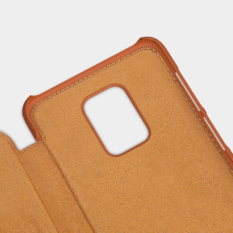 Pokrowiec sk�rzany Nillkin Qin czarny Xiaomi Redmi Note 9S / 10