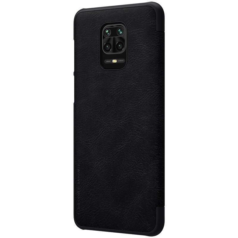 Pokrowiec sk�rzany Nillkin Qin czarny Xiaomi Redmi Note 9S / 5