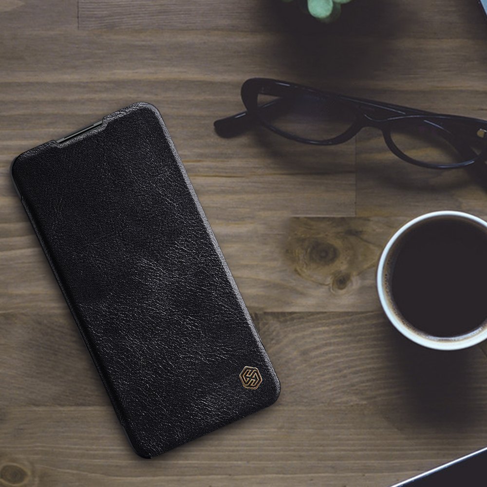 Pokrowiec sk�rzany Nillkin Qin czarny Xiaomi Redmi Note 9T 5G / 11