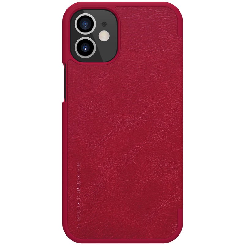 Pokrowiec skrzany Nillkin Qin czerwony Apple iPhone 12 Mini / 2