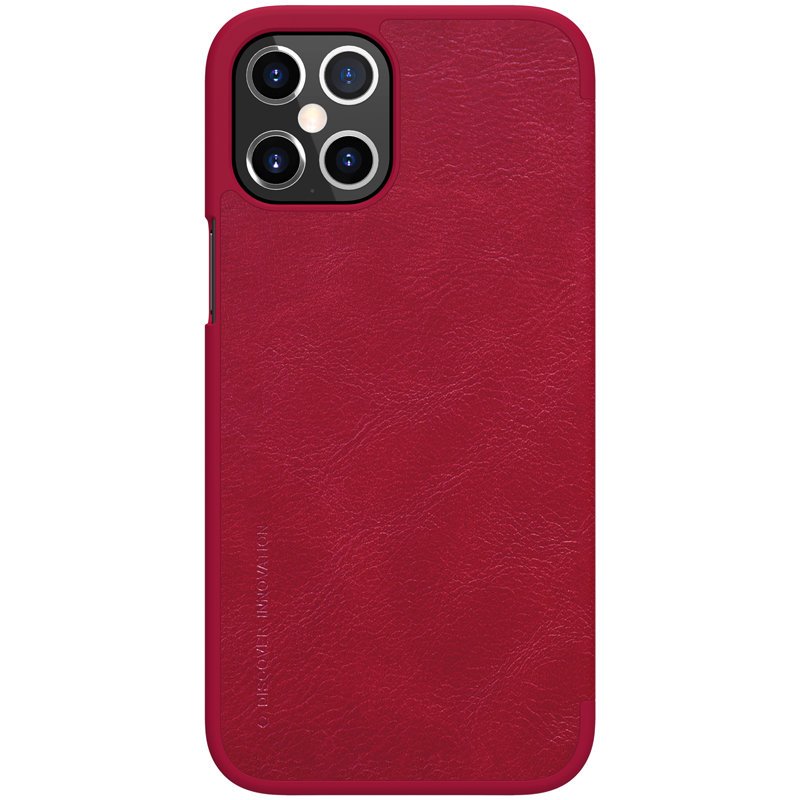 Pokrowiec skrzany Nillkin Qin czerwony Apple iPhone 12 Pro Max / 2