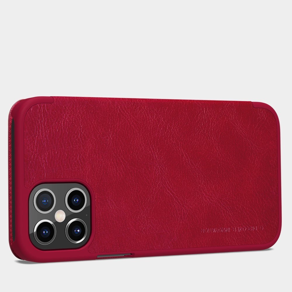 Pokrowiec skrzany Nillkin Qin czerwony Apple iPhone 12 Pro Max / 6