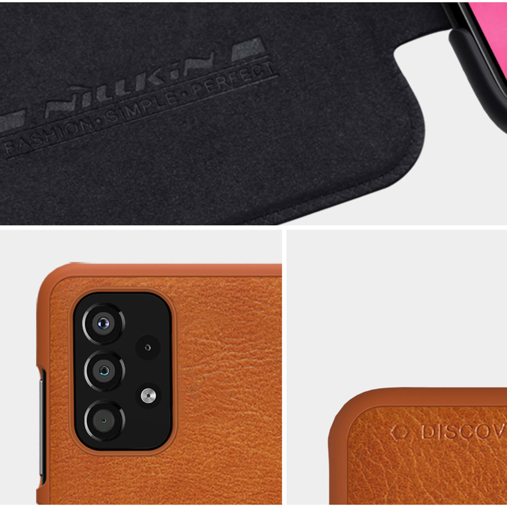 Pokrowiec skórzany Nillkin Qin czerwony Samsung Galaxy A33 5G / 8 Pokrowiec skórzany Nillkin Qin czerwony Samsung Galaxy A33 5G / 8