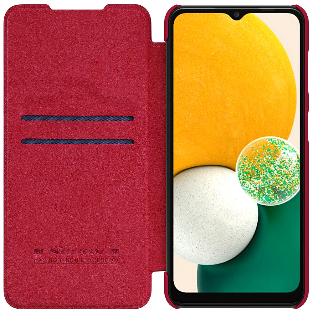 Pokrowiec sk�rzany Nillkin Qin czerwony Samsung Galaxy A13 5G / 9