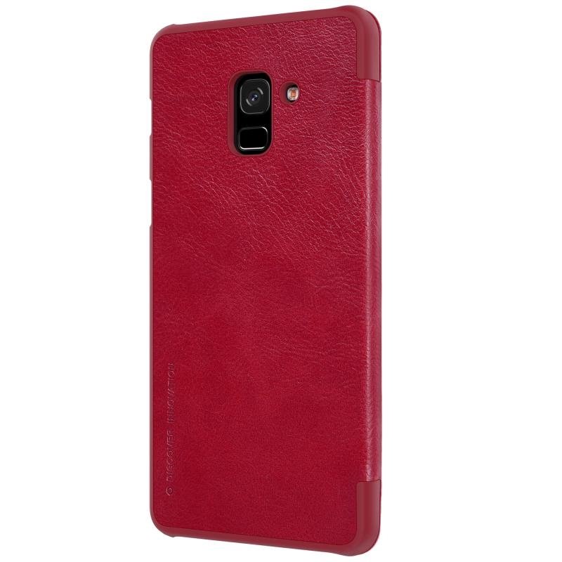 Pokrowiec skrzany Nillkin Qin czerwony Samsung Galaxy A8 (2018) A530 / 3