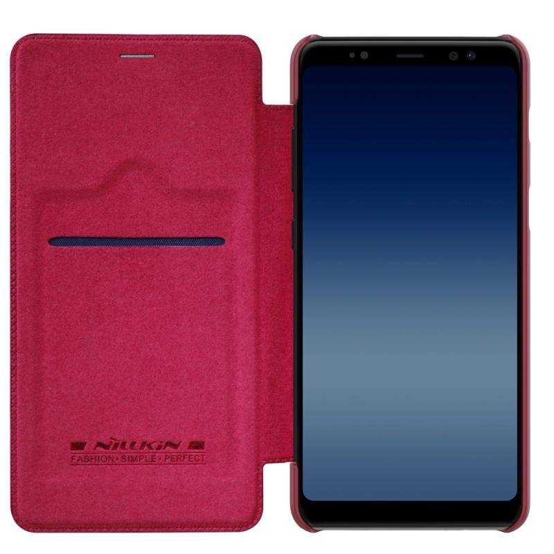 Pokrowiec skrzany Nillkin Qin czerwony Samsung Galaxy A8 (2018) A530 / 6