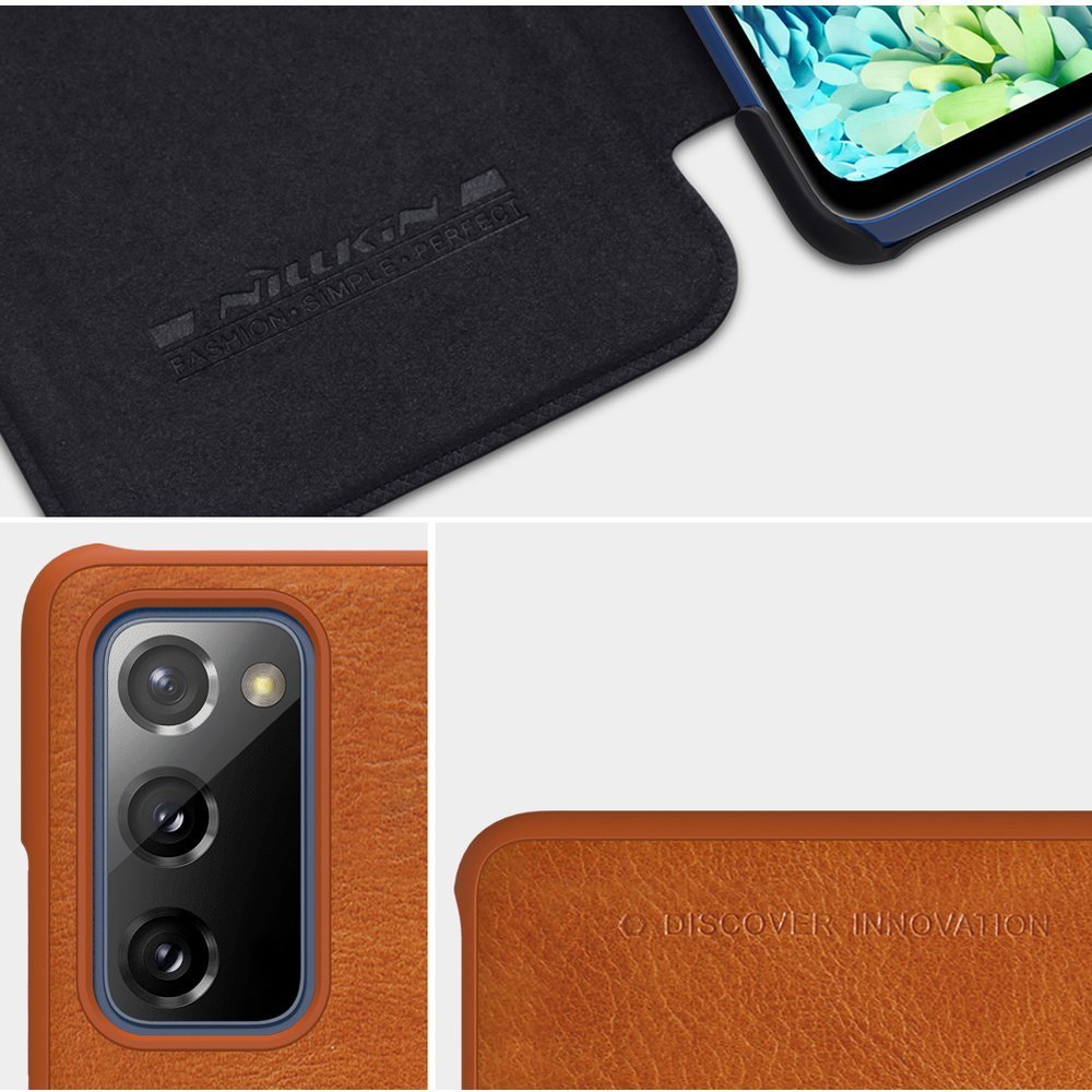 Pokrowiec sk�rzany Nillkin Qin czerwony Samsung Galaxy S20 FE 5G / 9