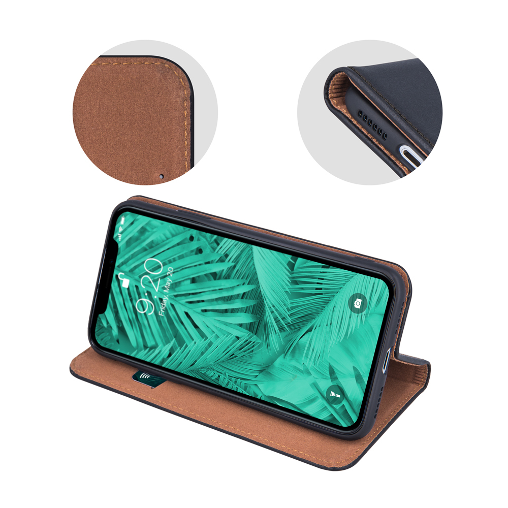 Etui sk�rzane zamykane z klapk� i magnesem Smart Pro czarny Huawei P30 Pro / 3