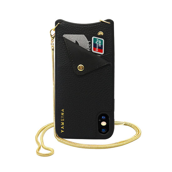 Pokrowiec sk�rzany Torebka Simply czarny Apple iPhone X / 3