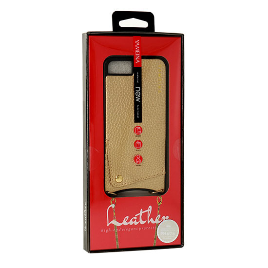 Pokrowiec sk�rzany Torebka Simply z�oty Apple iPhone 6 Plus