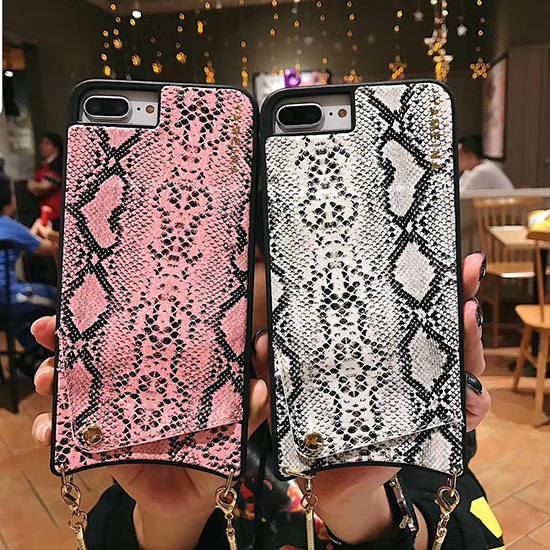 Pokrowiec skórzany Torebka Snake biały Apple iPhone XS / 4 Pokrowiec skórzany Torebka Snake biały Apple iPhone XS / 4