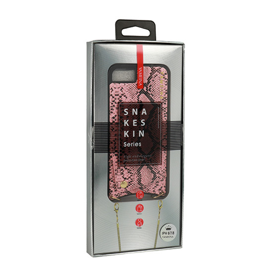 Pokrowiec skórzany Torebka Snake różowy Apple iPhone X Pokrowiec skórzany Torebka Snake różowy Apple iPhone X