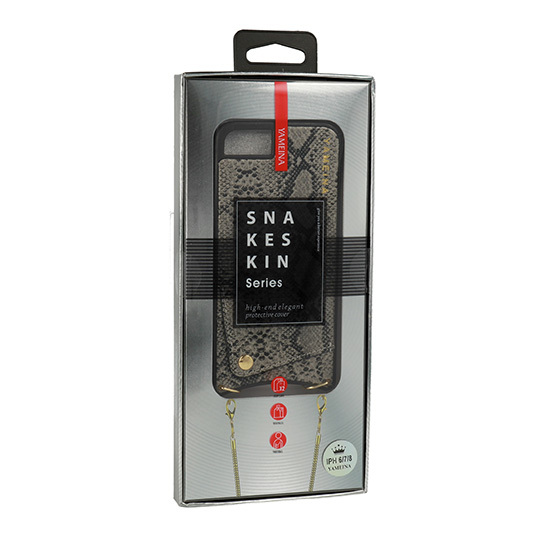 Pokrowiec skórzany Torebka Snake szary Apple iPhone XS Max Pokrowiec skórzany Torebka Snake szary Apple iPhone XS Max