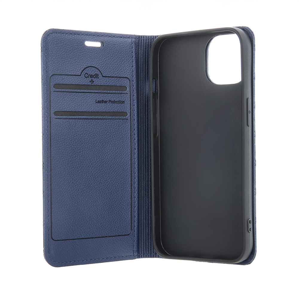 Pokrowiec Smart Caro granatowe Motorola Edge 70 Fusion / 3
