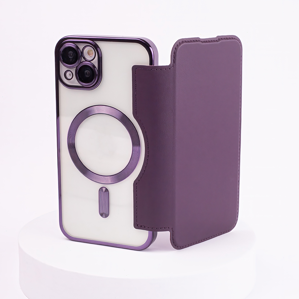 Pokrowiec Smart Chrome Mag fioletowy Apple iPhone 15 / 6