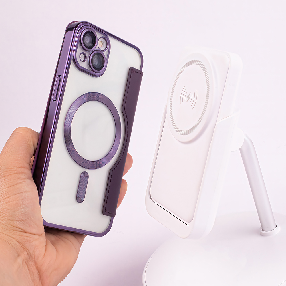 Pokrowiec Smart Chrome Mag fioletowy Apple iPhone 15 / 9