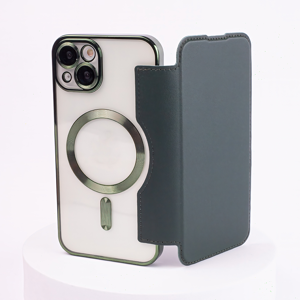 Pokrowiec Smart Chrome Mag zielona Apple iPhone 12 Pro Max (6.7 cali) / 5