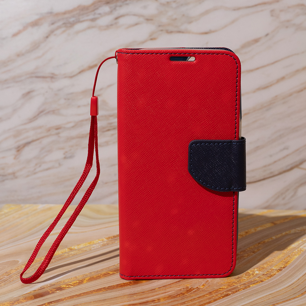 Pokrowiec Smart Fancy czerwono-granatowe Motorola Moto G54 / 7
