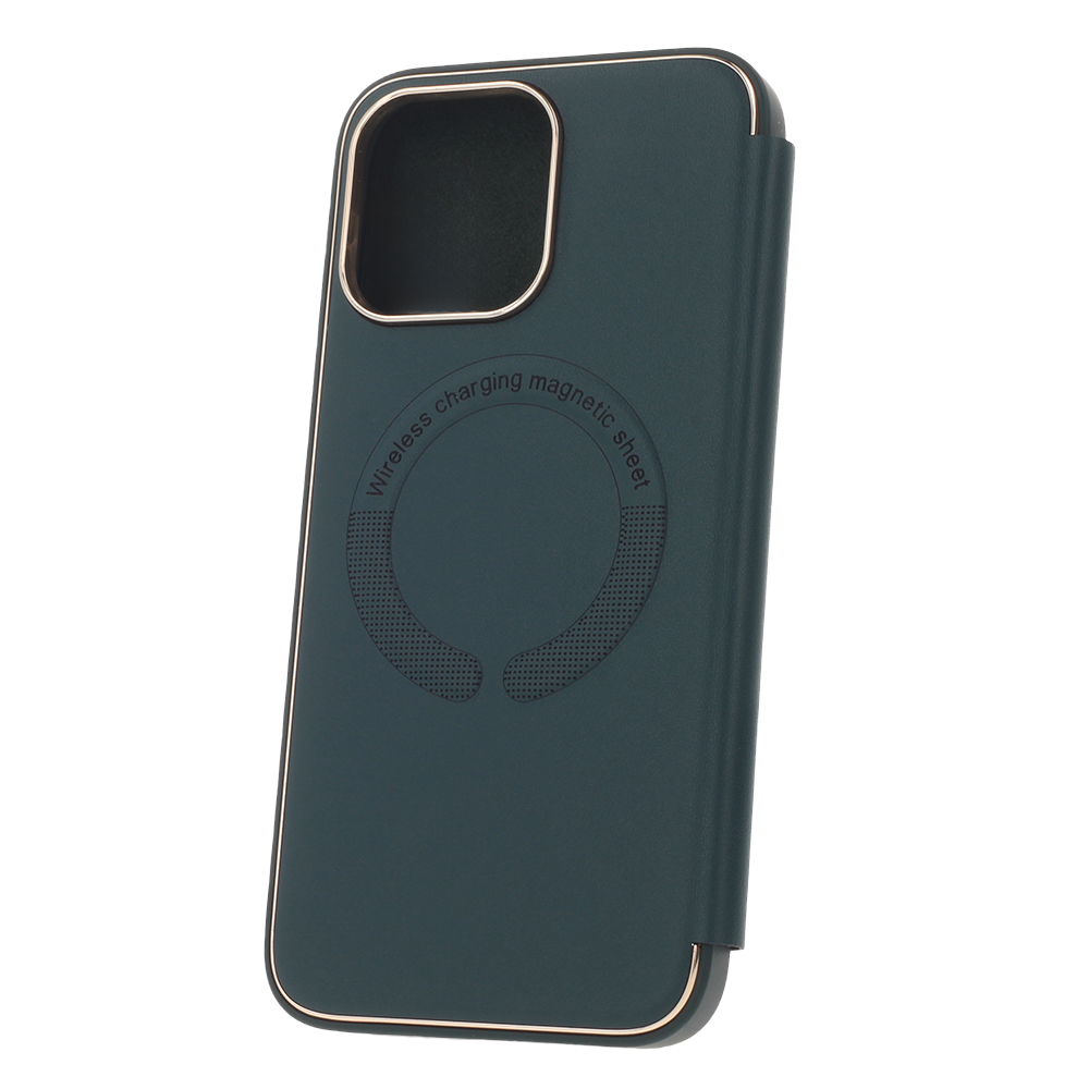 Pokrowiec Smart Gold Frame Mag zielona Apple iPhone 12 Pro (6.1 cali) / 2